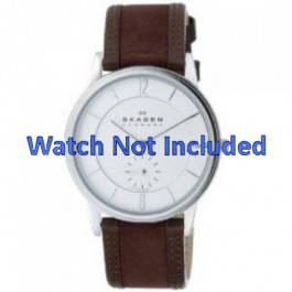 Watch strap Skagen 450LSLW / H450LSLW / 445LSLW Leather Brown 20mm